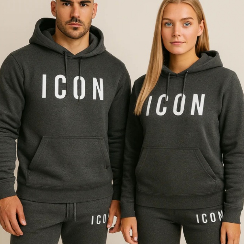 Stylish Letter-Printed Casual Fleece-Lined Sportswear Set photo 1