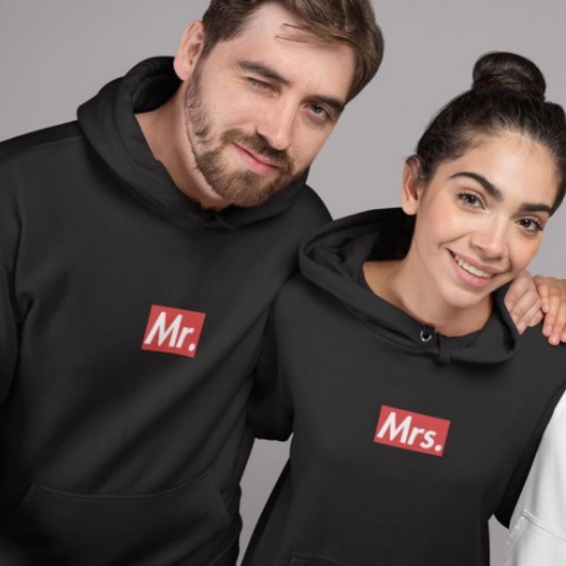 Fashionable Unisex Solid-color Hooded Sweatshirt For Couples photo 5
