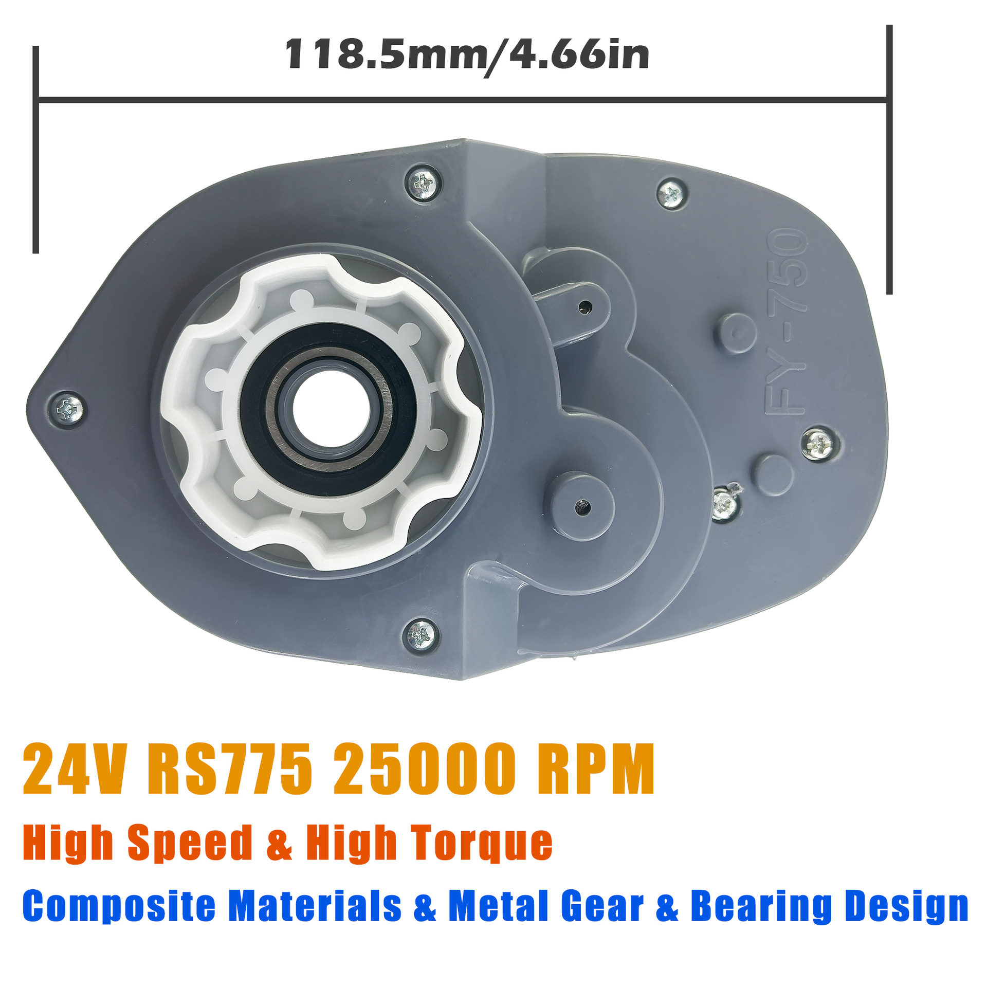 High-speed Electric Motor For Childrens Electric Vehicles Motor Gearbox For Ride-on Toy Cars photo 6