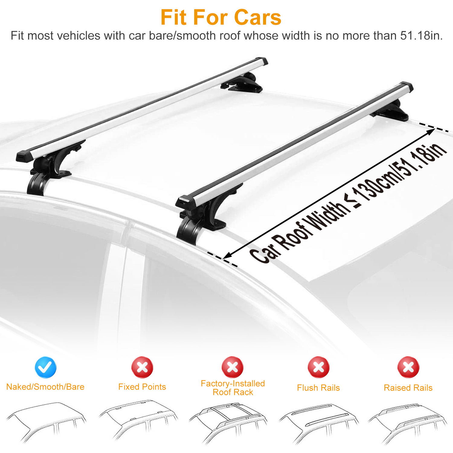 47.24in Universal Top Roof Rack Cross Bar Cargo Carrier Aluminum Crossbar Rack photo 6