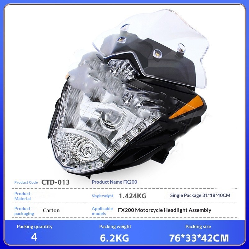 Suitable For FX200 Headlight Assembly Headlight Housing, Fairing, And Windscreenmotorcycle Modification Accessory photo 3