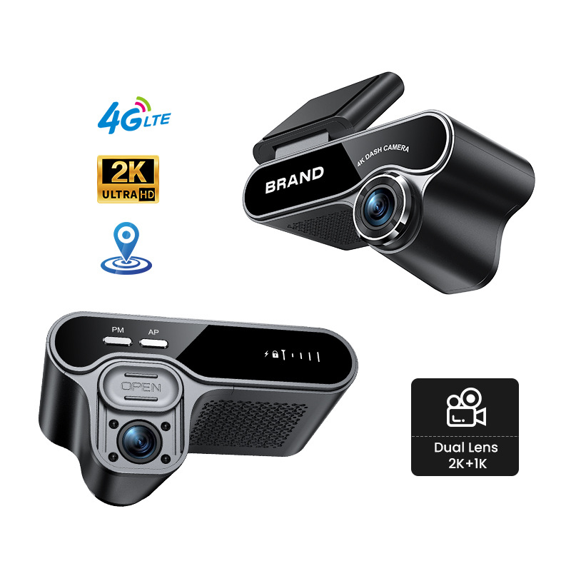 Real-time Monitoring Dual-radar 4G Dual-camera Dash Cam photo 4