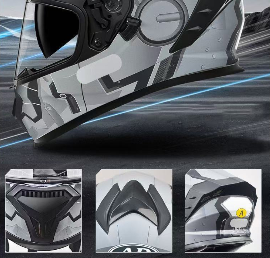 Men's And Women's Four-season Universal Motorcycle Full Helmet photo 4