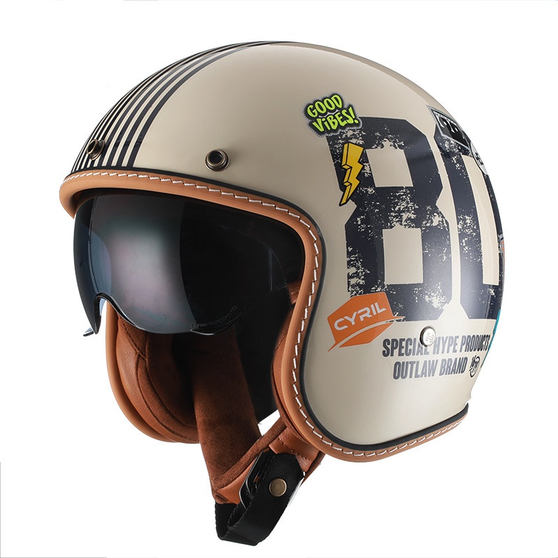 Retro Helmet Motorcycle Half Helmet photo 5