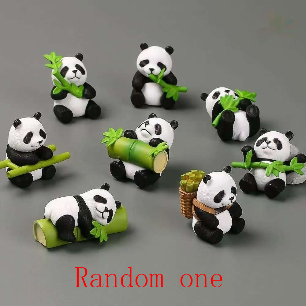 Desktop Ornament Animal Blind Bag Cute Bamboo-Hugging Panda Doll Car Decoration photo 4
