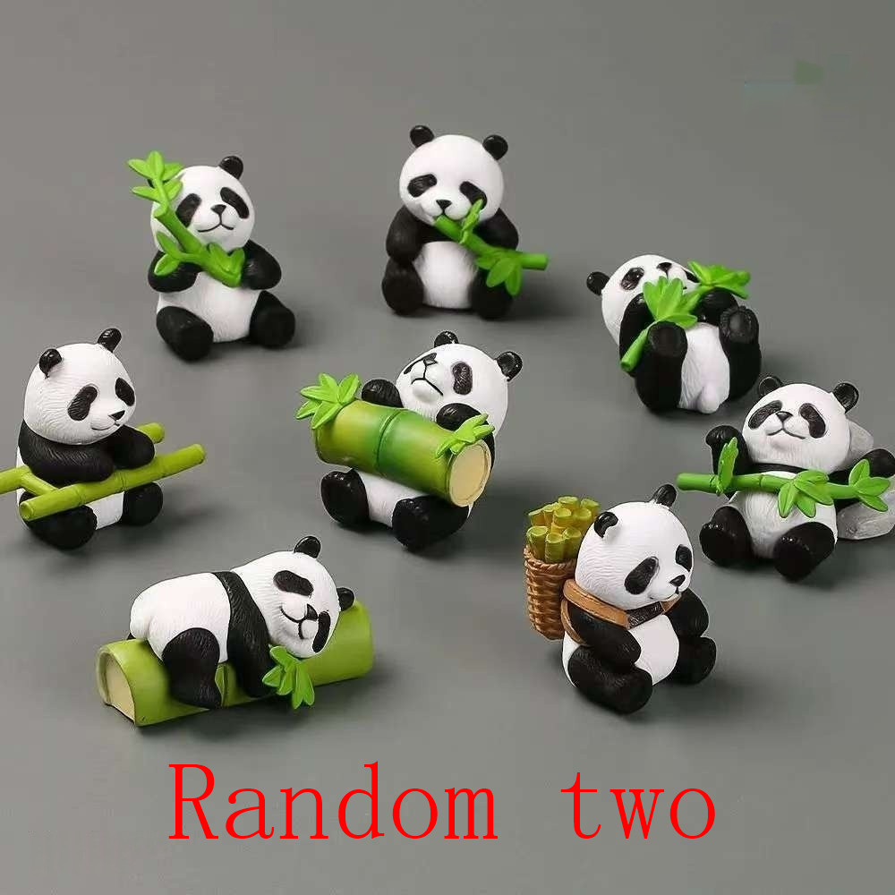 Desktop Ornament Animal Blind Bag Cute Bamboo-Hugging Panda Doll Car Decoration photo 2