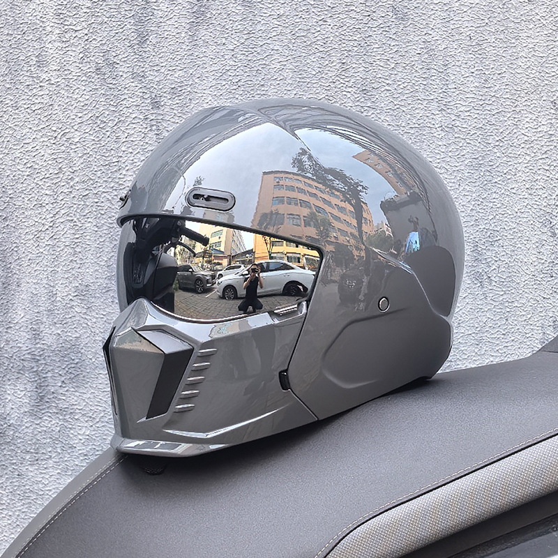 Retro Motorcycle Cruiser Lightweight Full-face Helmet photo 7