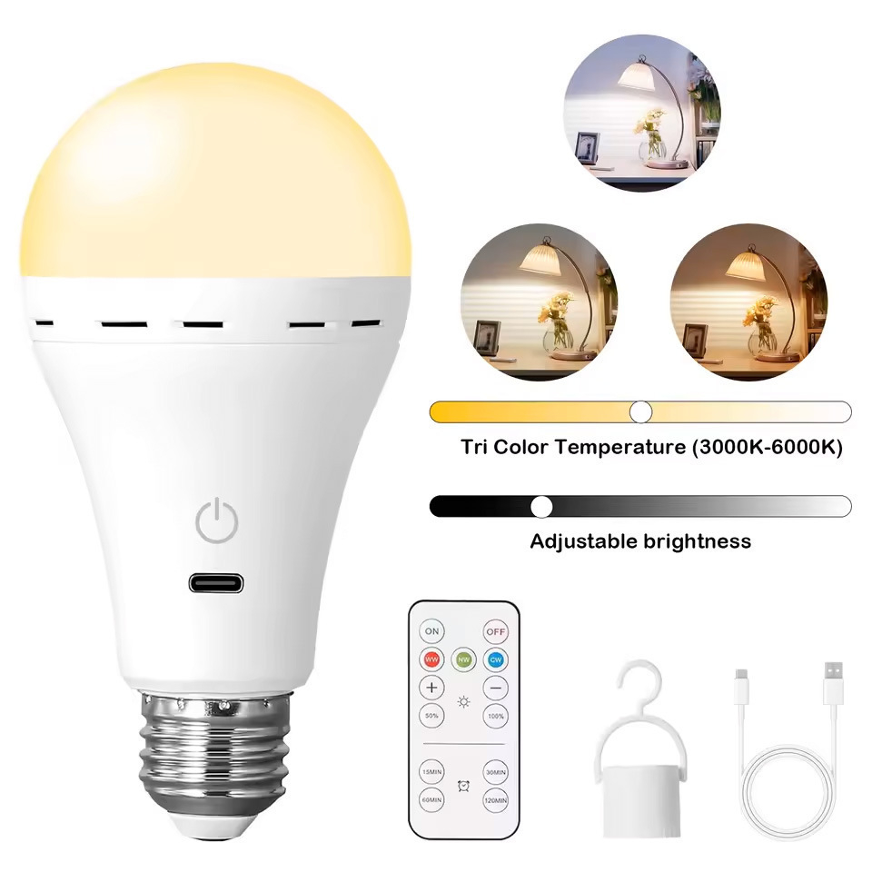 E27 Screw Base Tri-Color RGB Timer-Controlled Dimmable Bulb photo 4