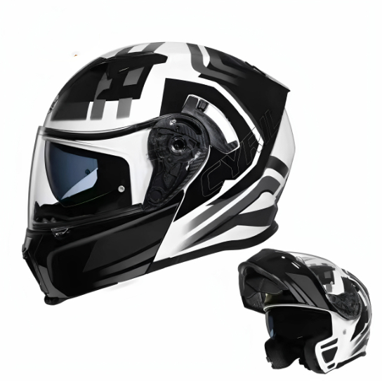 Face-revealing Motorcycle Helmet Dual-lens Full-face Helmet For Scooters photo 3