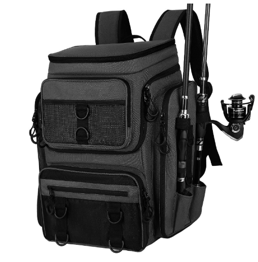 Outdoor Multi-Functional Fishing Tackle Bag Fish Rod Storage Backpack photo 3
