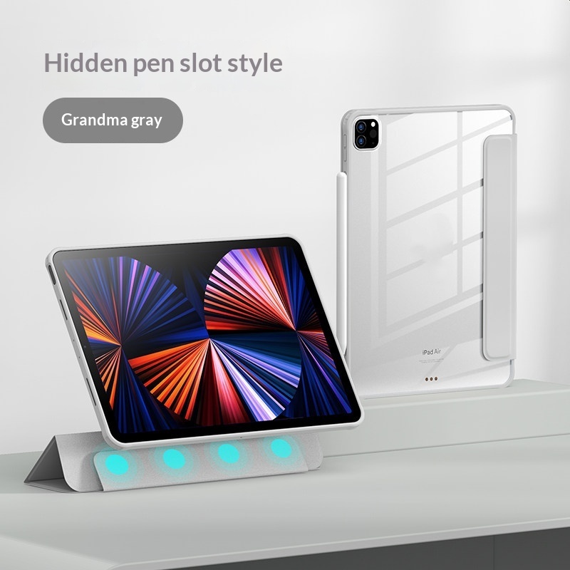 Transparent Magnetic Protective Case For IPad Pro With Pen Slot photo 5