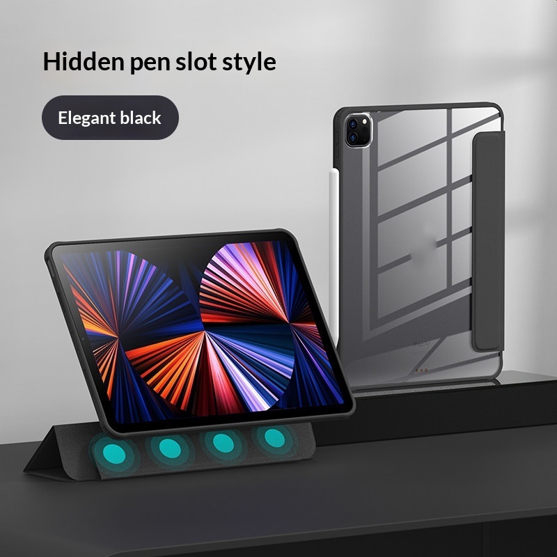 Transparent Magnetic Protective Case For IPad Pro With Pen Slot photo 1