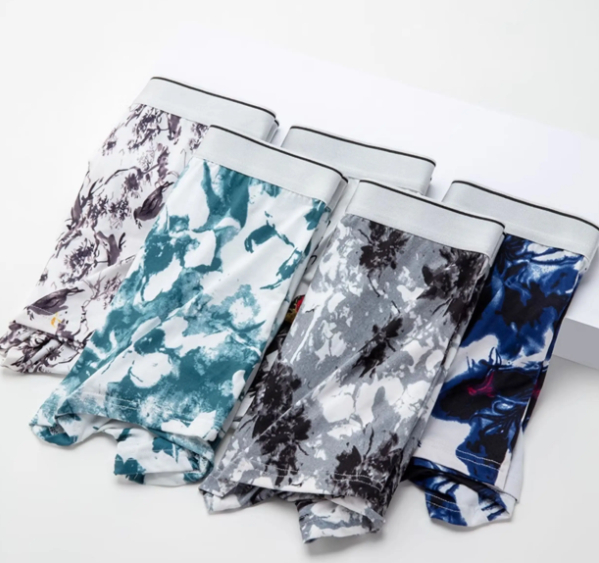 Mens Underwear Mens Ice Silk Seamless Boxers Loose Plus Size photo 5