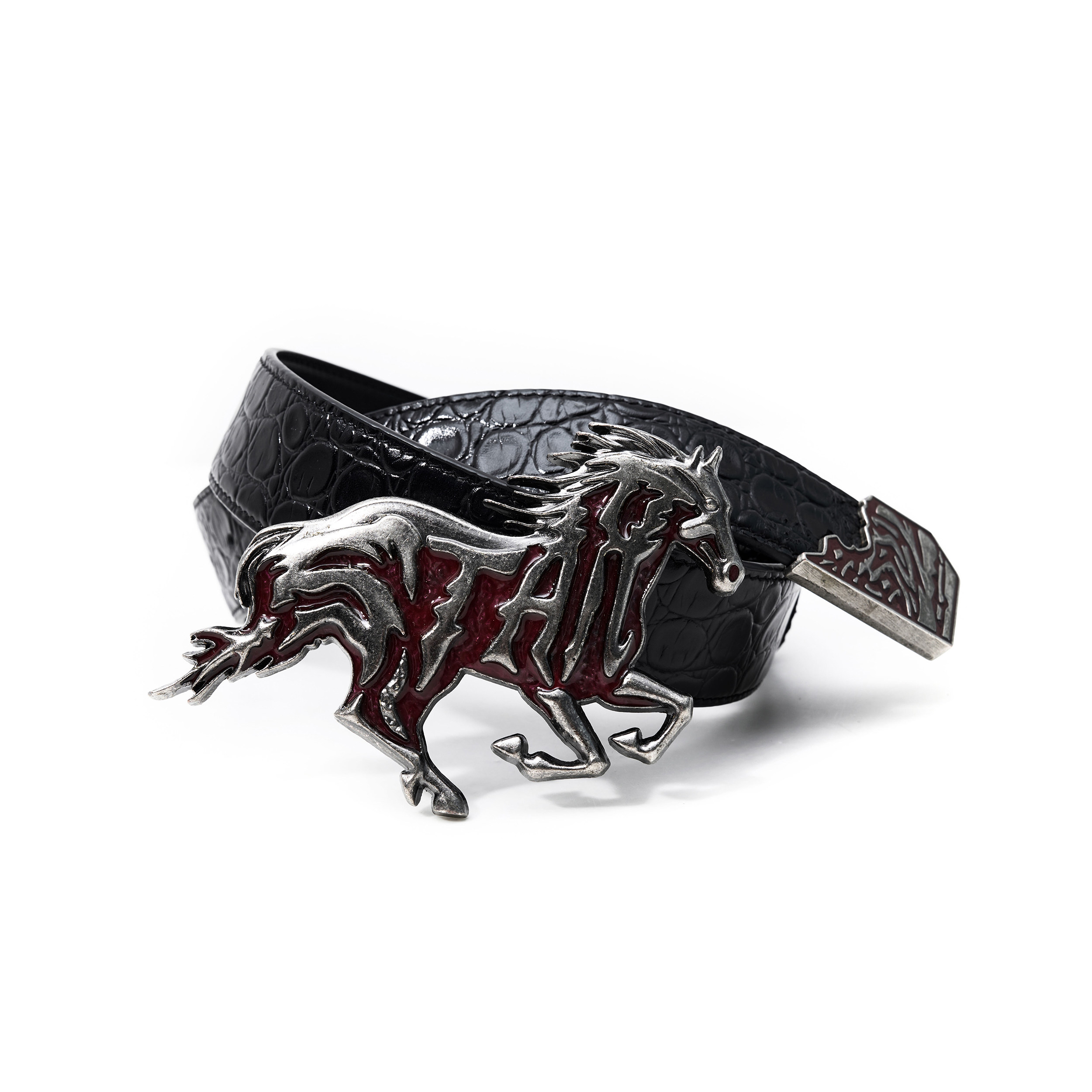 Textured Embossed Full-grain Leather Belt photo 2
