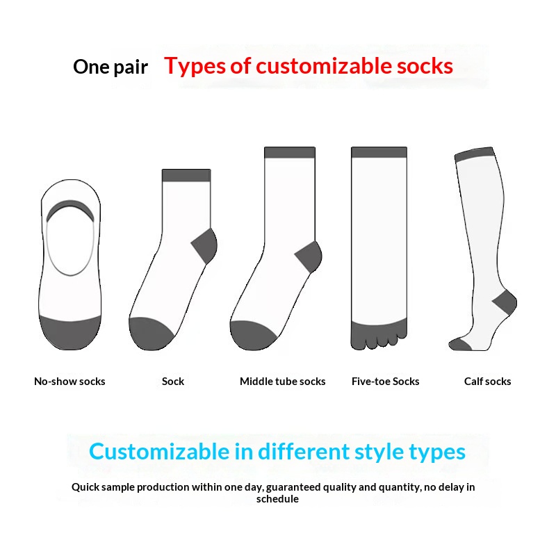 Unisex Solid-color Mid-calf Socks Custom-made photo 5