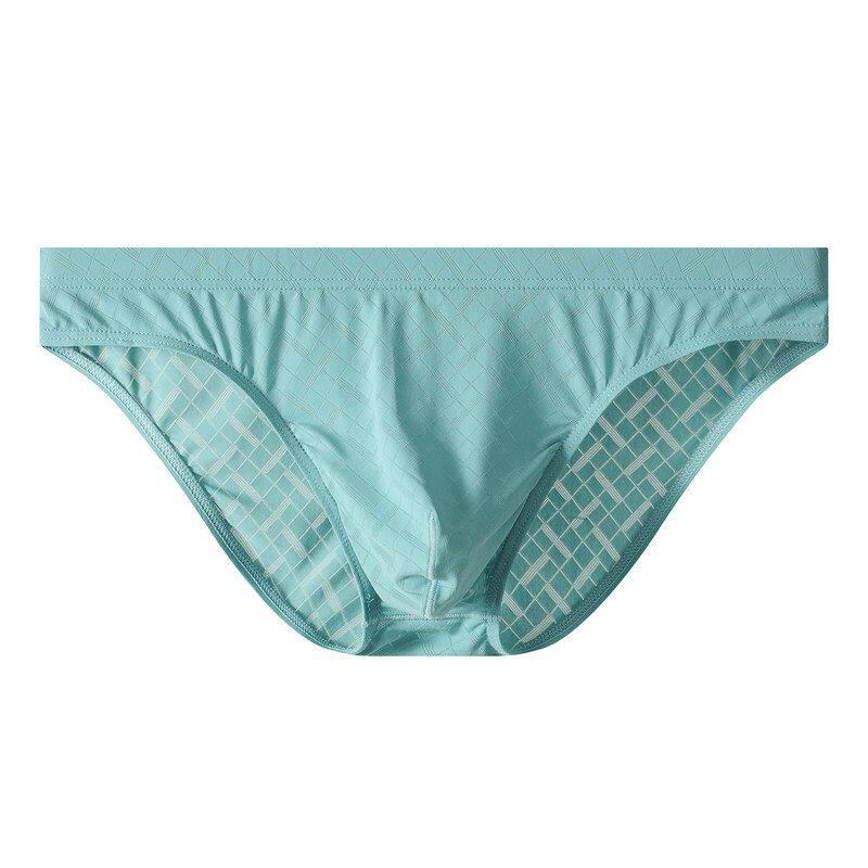 Mens Ice-silk Transparent Briefs Thin Low-rise Sexy photo 3