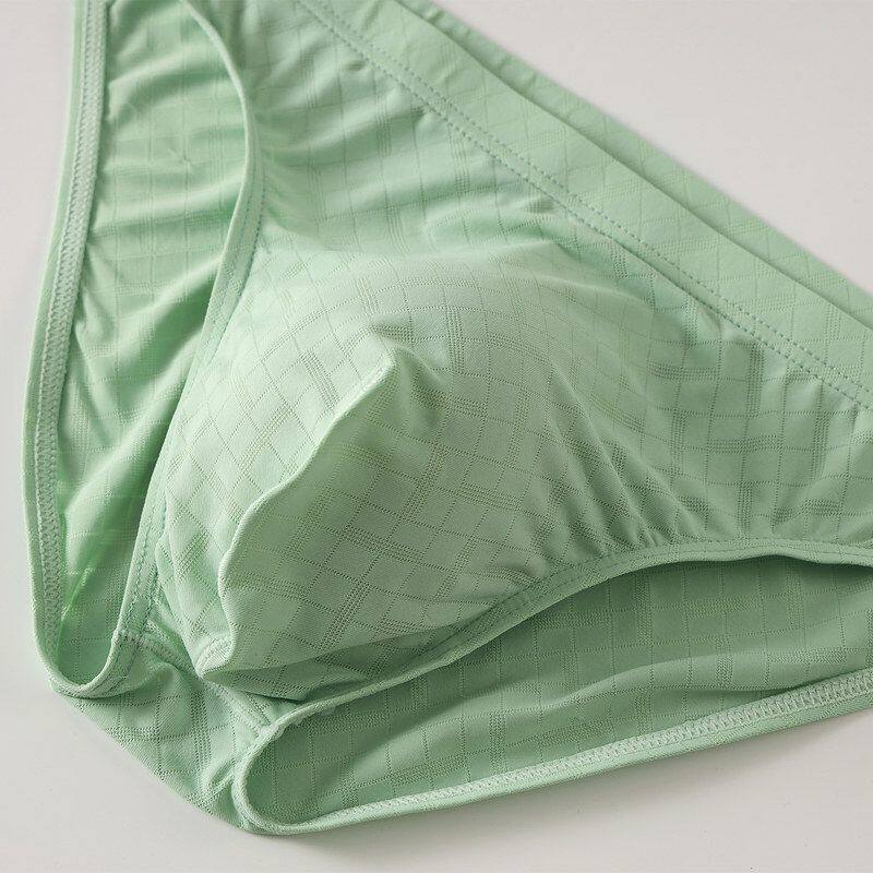 Mens Ice-silk Transparent Briefs Thin Low-rise Sexy photo 5