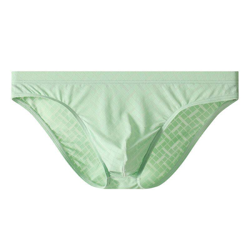Mens Ice-silk Transparent Briefs Thin Low-rise Sexy photo 2