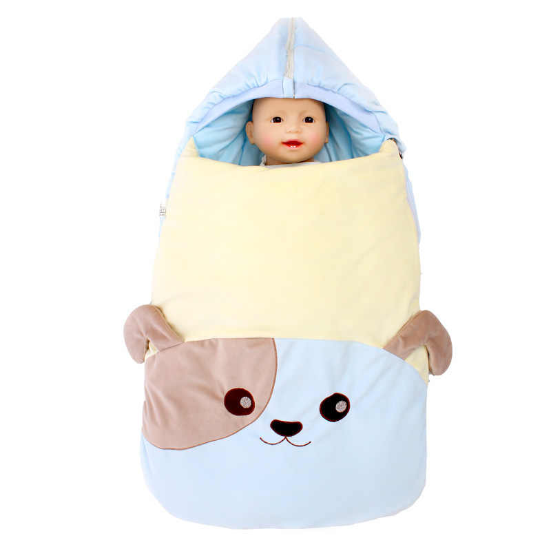 Embracing Autumn And Winter Thick Baby Anti-kick Blanket For Going Out Sleeping Bag photo 2
