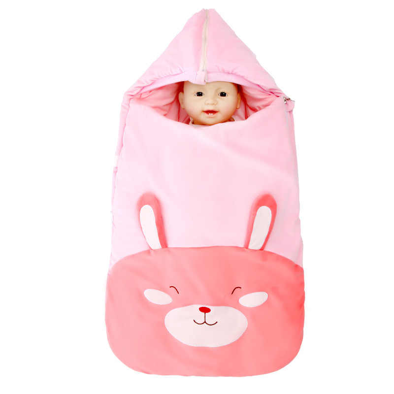 Embracing Autumn And Winter Thick Baby Anti-kick Blanket For Going Out Sleeping Bag photo 5