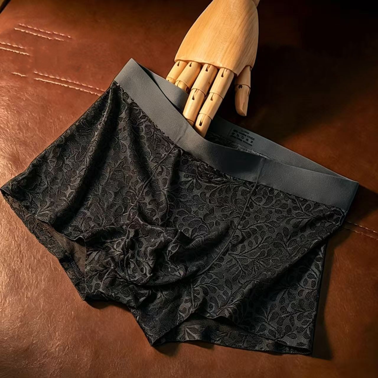 Seamless Ice-silk Mens Underwear Bare-feel Lace Sexy photo 3