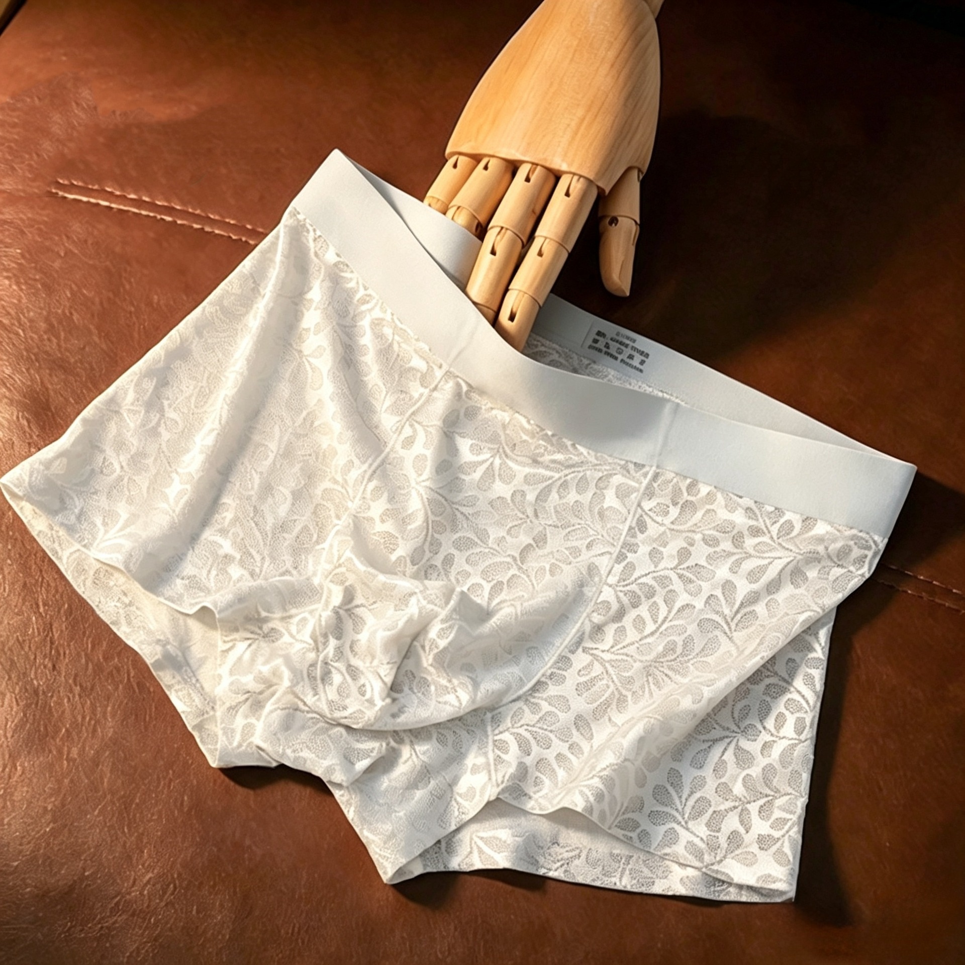 Seamless Ice-silk Mens Underwear Bare-feel Lace Sexy photo 2