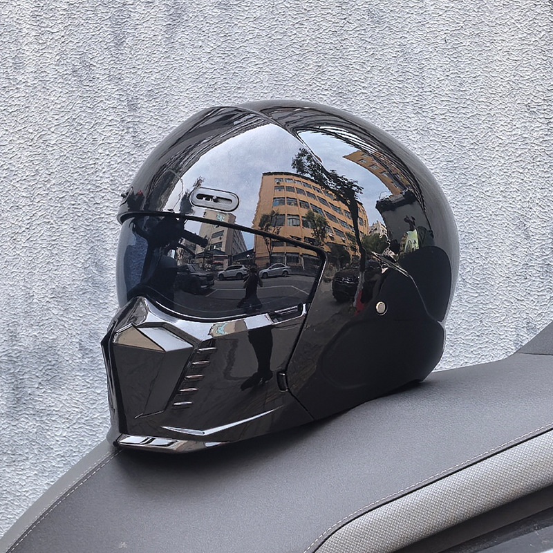 Retro Motorcycle Cruiser Lightweight Full-face Helmet photo 3