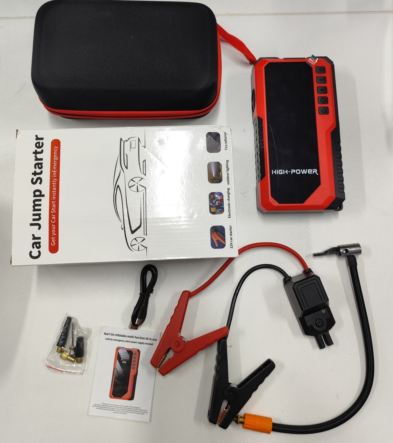 Automobile Emergency Starting Power Supply 12V Start-up And Inflation Integration photo 2