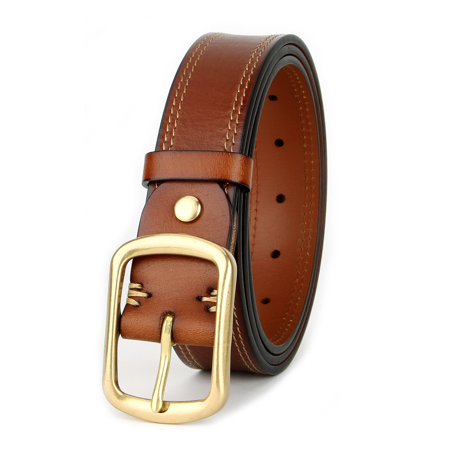 Vintage Distressed Belt Made From Full-grain Cowhide photo 5