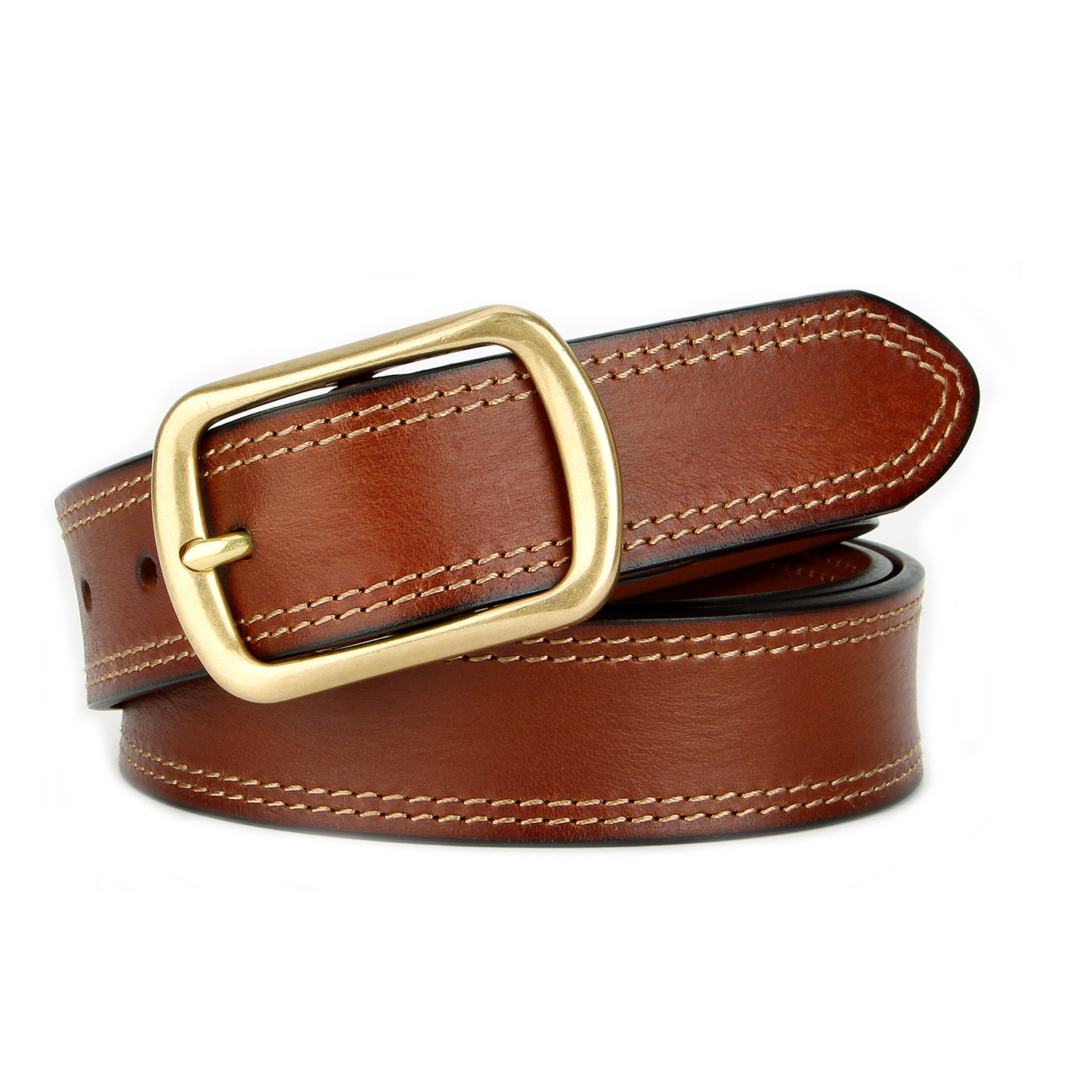 Vintage Distressed Belt Made From Full-grain Cowhide photo 4