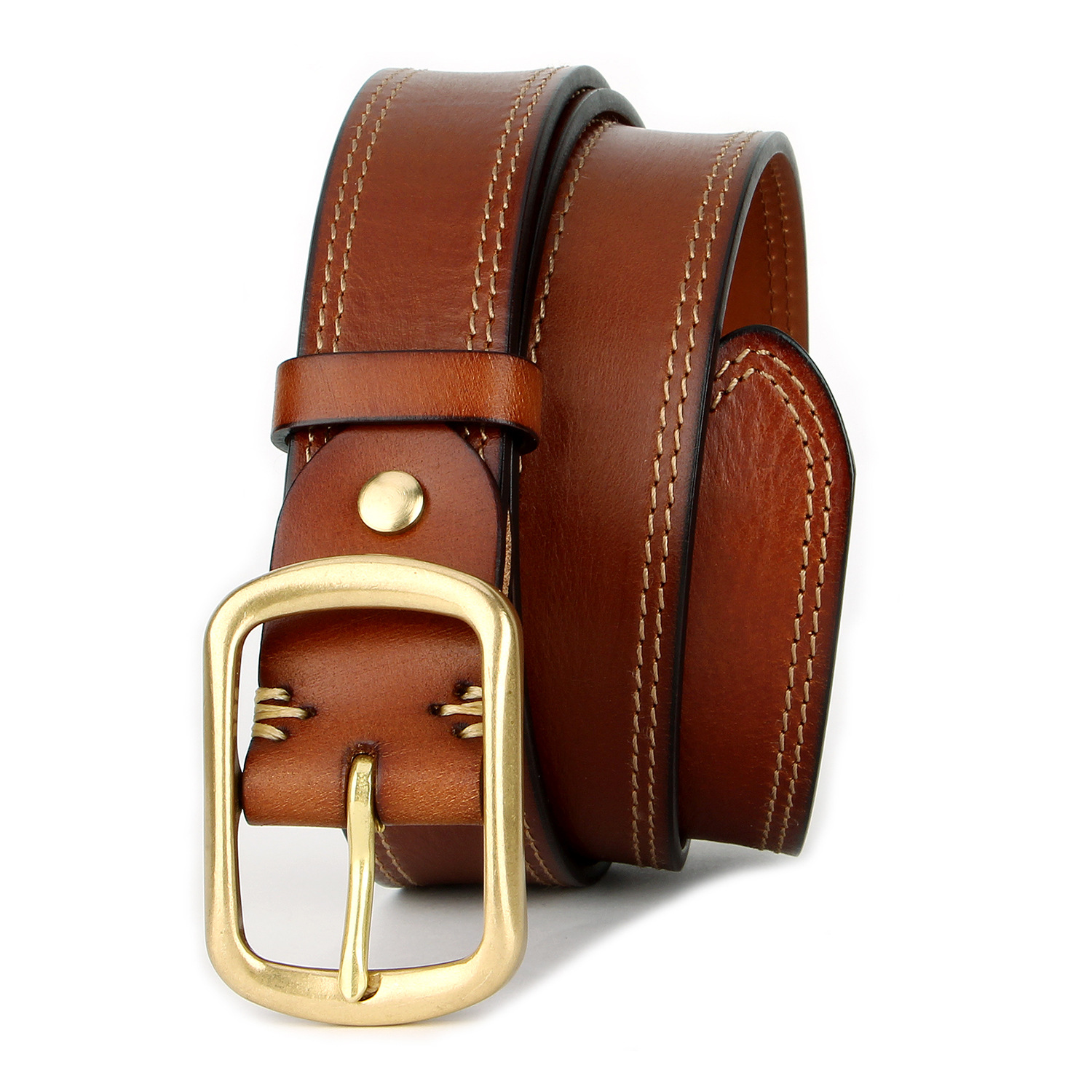 Vintage Distressed Belt Made From Full-grain Cowhide photo 2