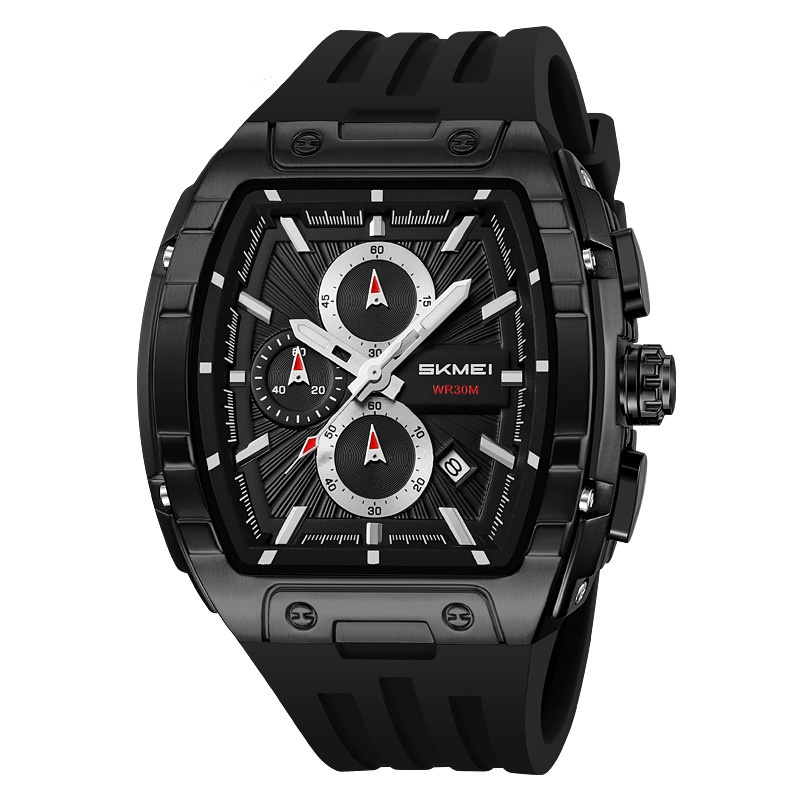 Shishi Mei Multi-function Chronograph Three-hand Watch Barrel-shaped Quartz Mens Watch photo 4