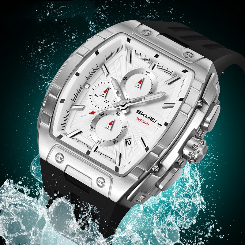 Shishi Mei Multi-function Chronograph Three-hand Watch Barrel-shaped Quartz Mens Watch photo 5