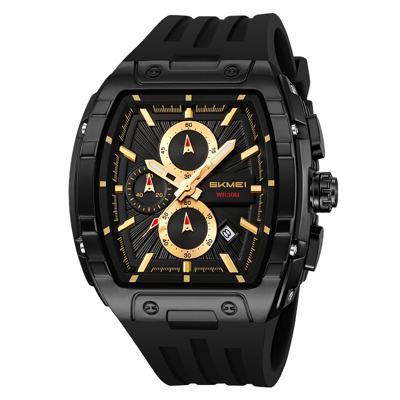 Shishi Mei Multi-function Chronograph Three-hand Watch Barrel-shaped Quartz Mens Watch photo 6