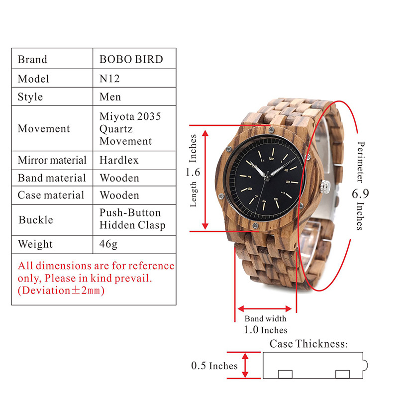 Wooden Pointer Style Quartz Watch photo 4