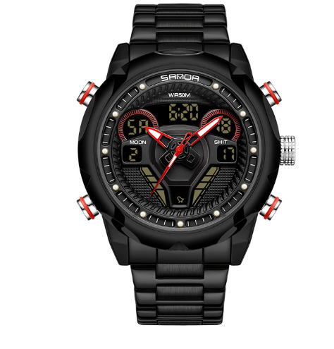 Mens Watch Fashionable Luminous Waterproof Alarm Clock Electronic photo 4