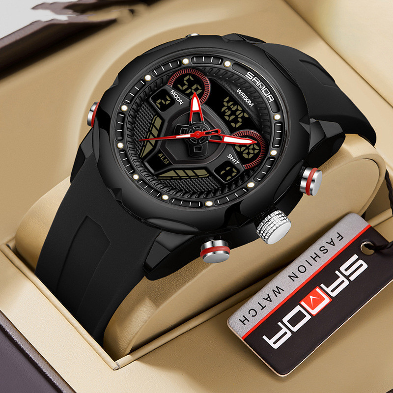 Mens Watch Fashionable Luminous Waterproof Alarm Clock Electronic photo 2