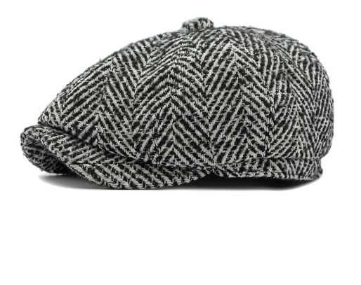 Hat Knitted Peaked British Retro Newsboy Cap photo 2