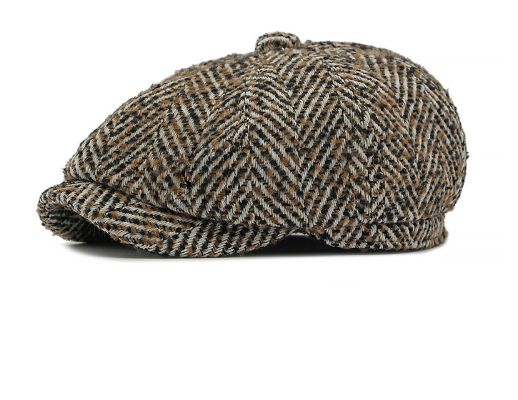 Hat Knitted Peaked British Retro Newsboy Cap photo 5