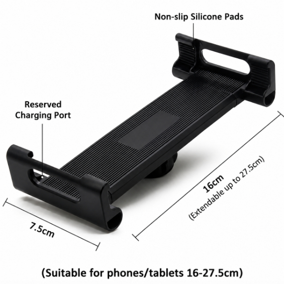 Wide Tablet Phone Holder Clip Foldable Stand photo 3