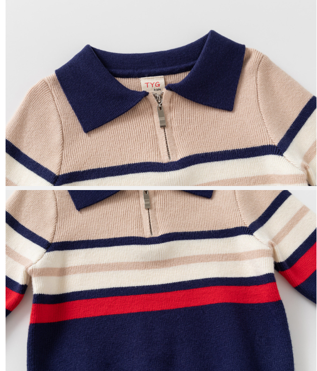 Fashionable Childrens Clothing Boys Lapel Sweater photo 5