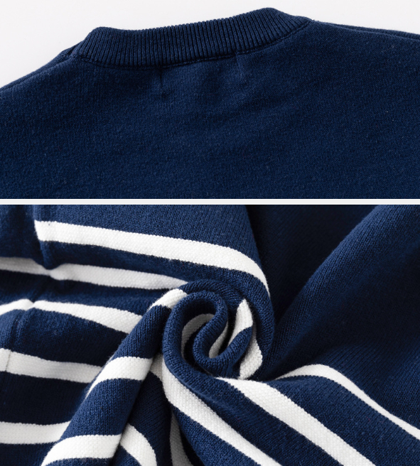 Boys Fine-striped Crew-neck Sweater Top photo 5
