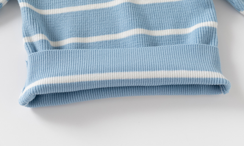 Childrens Sweater Single-layer Striped Top photo 4