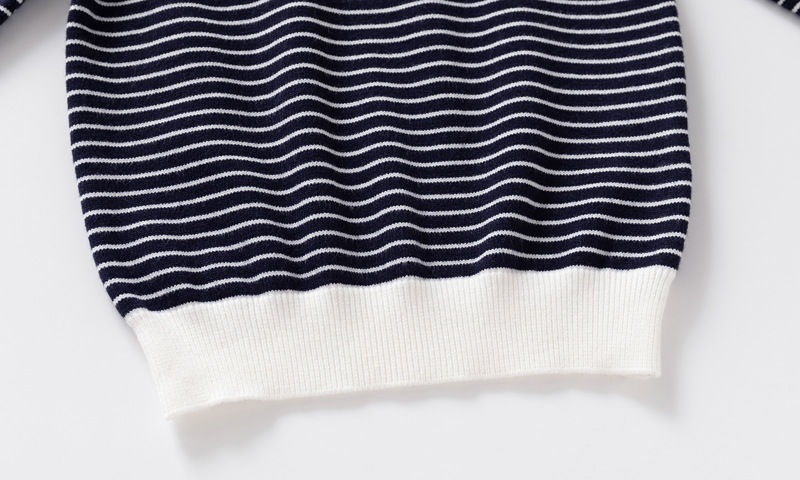 Boy's Thin Stripe Button-down Sweater photo 4