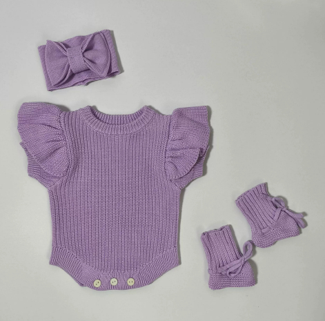 Instagram-style Baby Knitted Romper Autumnwinter Pure Cotton Warm Onesie photo 2