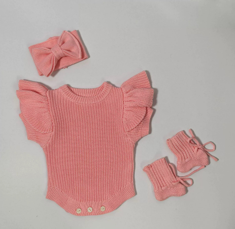 Instagram-style Baby Knitted Romper Autumnwinter Pure Cotton Warm Onesie photo 6
