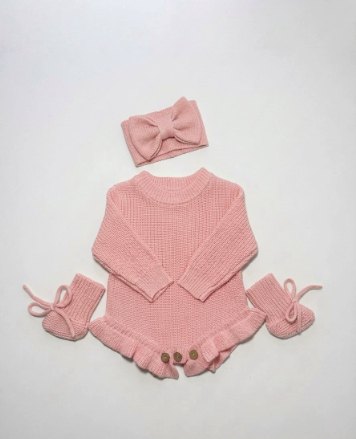 Pure Cotton Embroidery Newborn Long-sleeved Jumpsuit photo 3