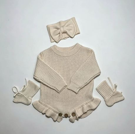 Pure Cotton Embroidery Newborn Long-sleeved Jumpsuit photo 6