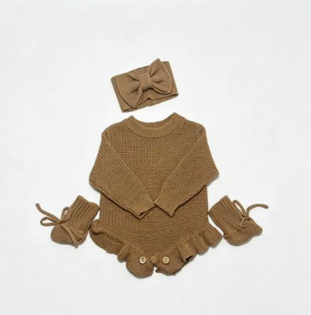 Pure Cotton Embroidery Newborn Long-sleeved Jumpsuit photo 4