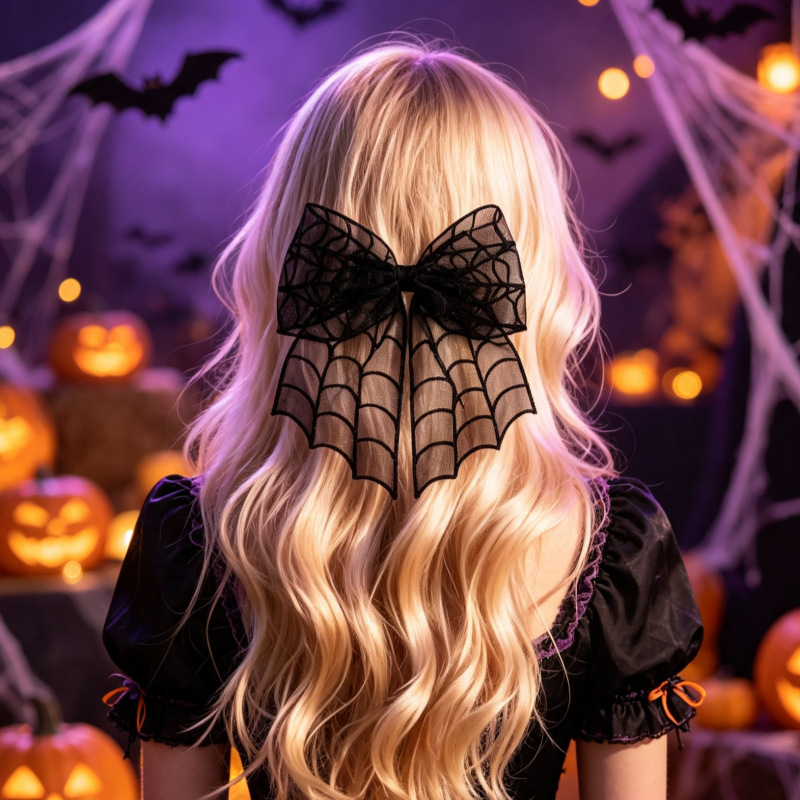 Tulle Spiderweb Bow Hair Clip photo 5
